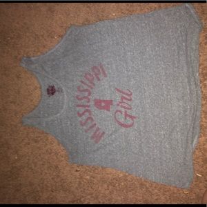 home free mississippi girl tank top; extra large fits like large